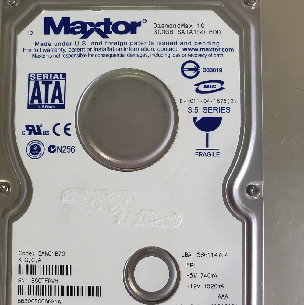 Hard Drive 300GB HDD